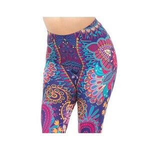 Reg One Size Creamy Soft Mandala Flowers‎ | Colorful legging